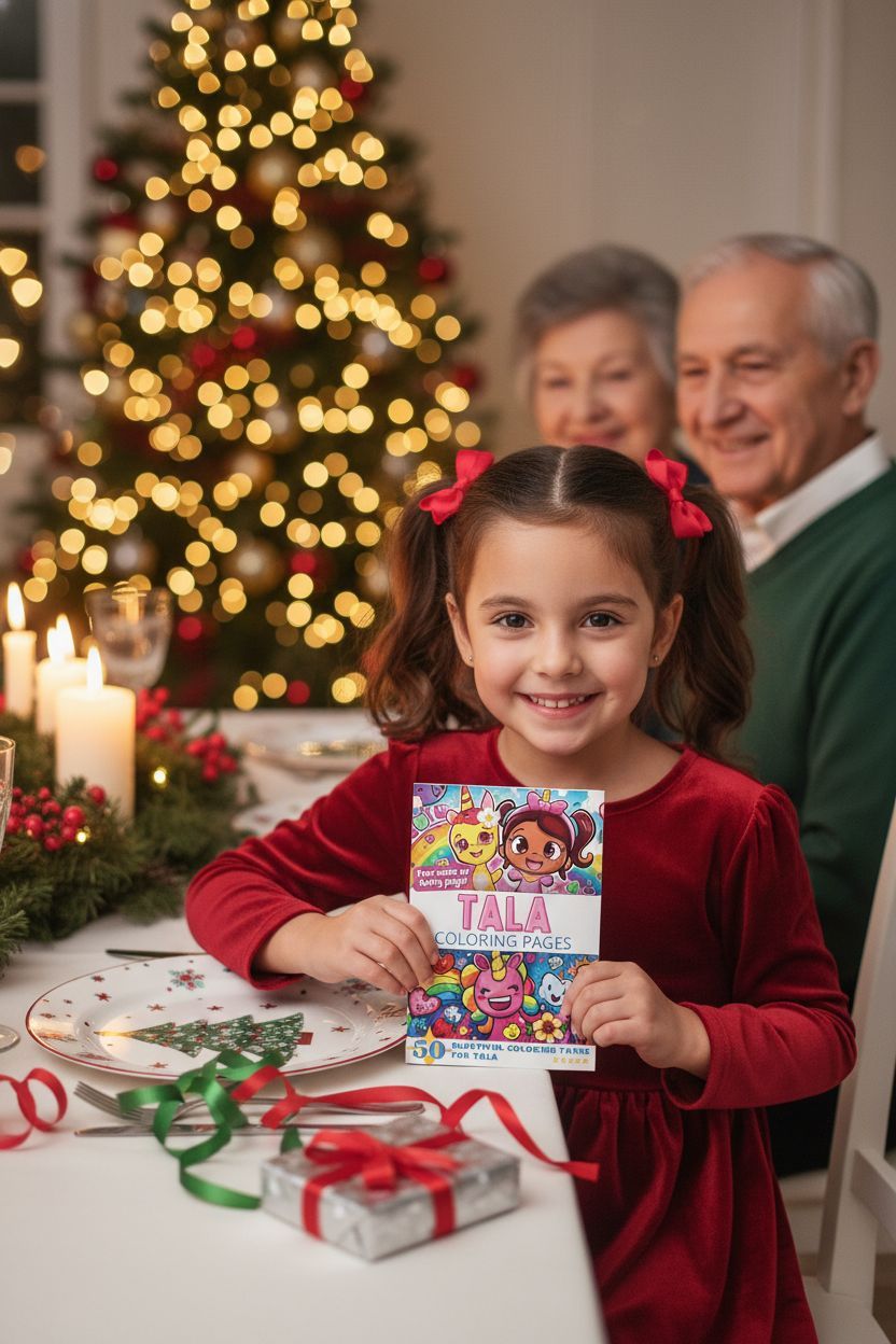 Tala Christmas coloring pages gift
