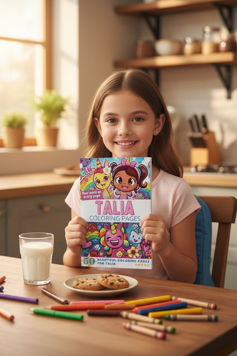 Talia personal coloring pages