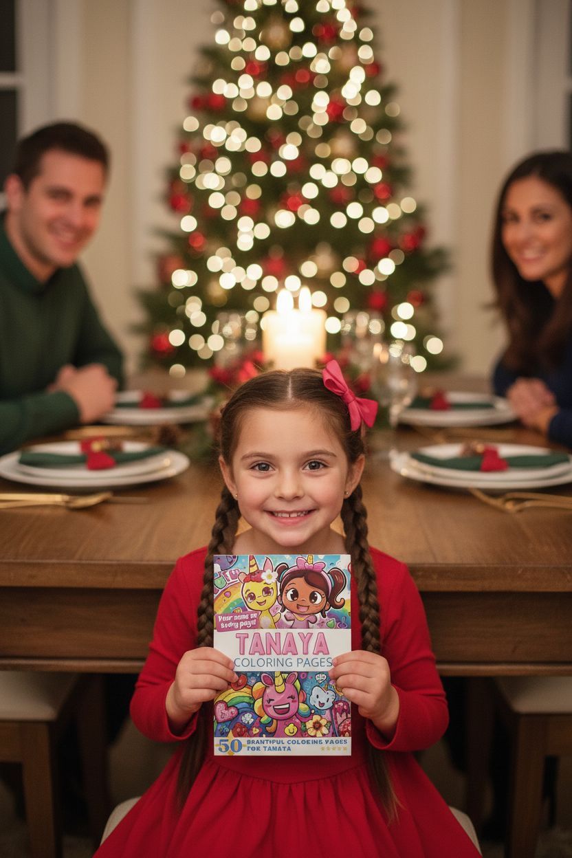 Tanaya Christmas coloring pages gift