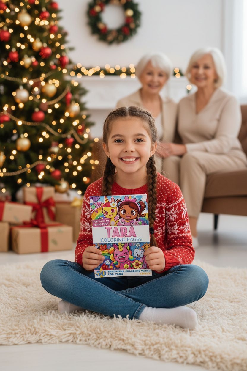 Tara Christmas coloring pages gift