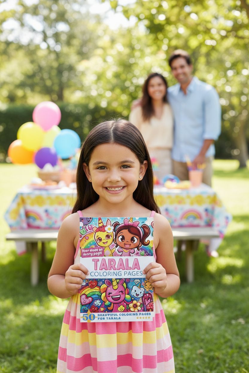 Tarala coloring book in use