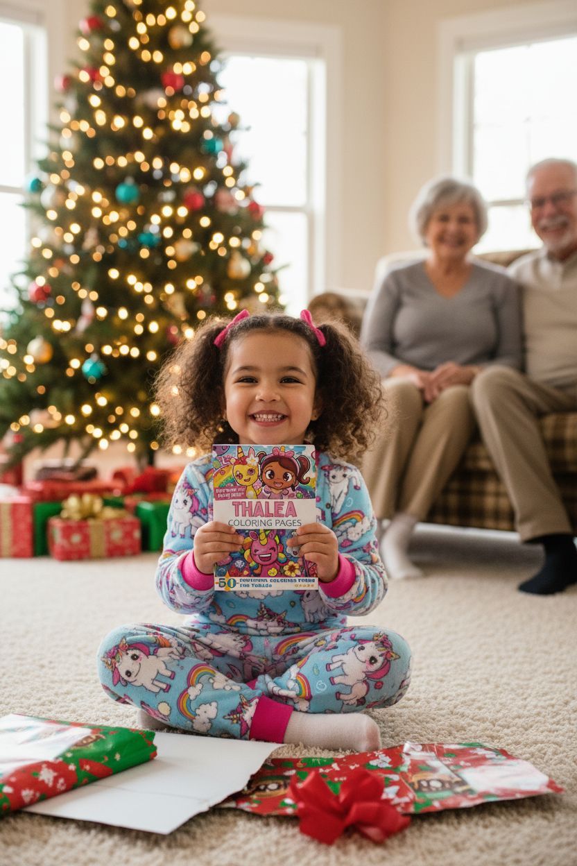 Thalea Christmas coloring pages gift