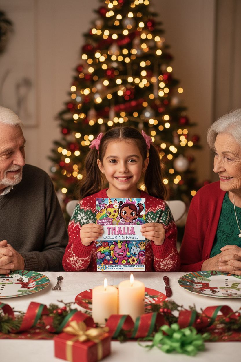 Thalia Christmas coloring pages gift