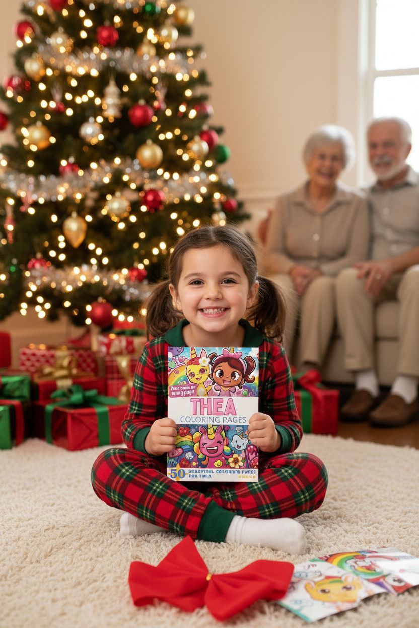 Thea Christmas coloring pages gift