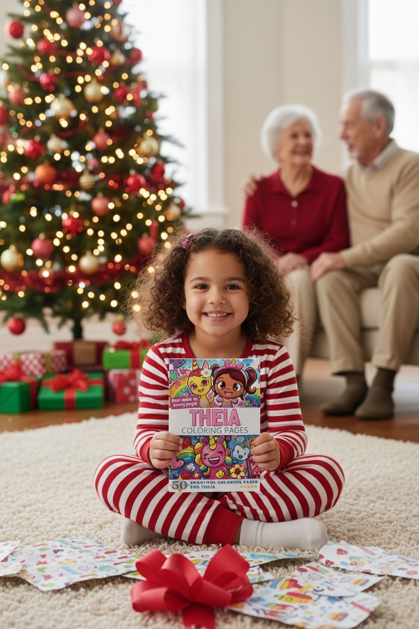 Theia Christmas coloring pages gift