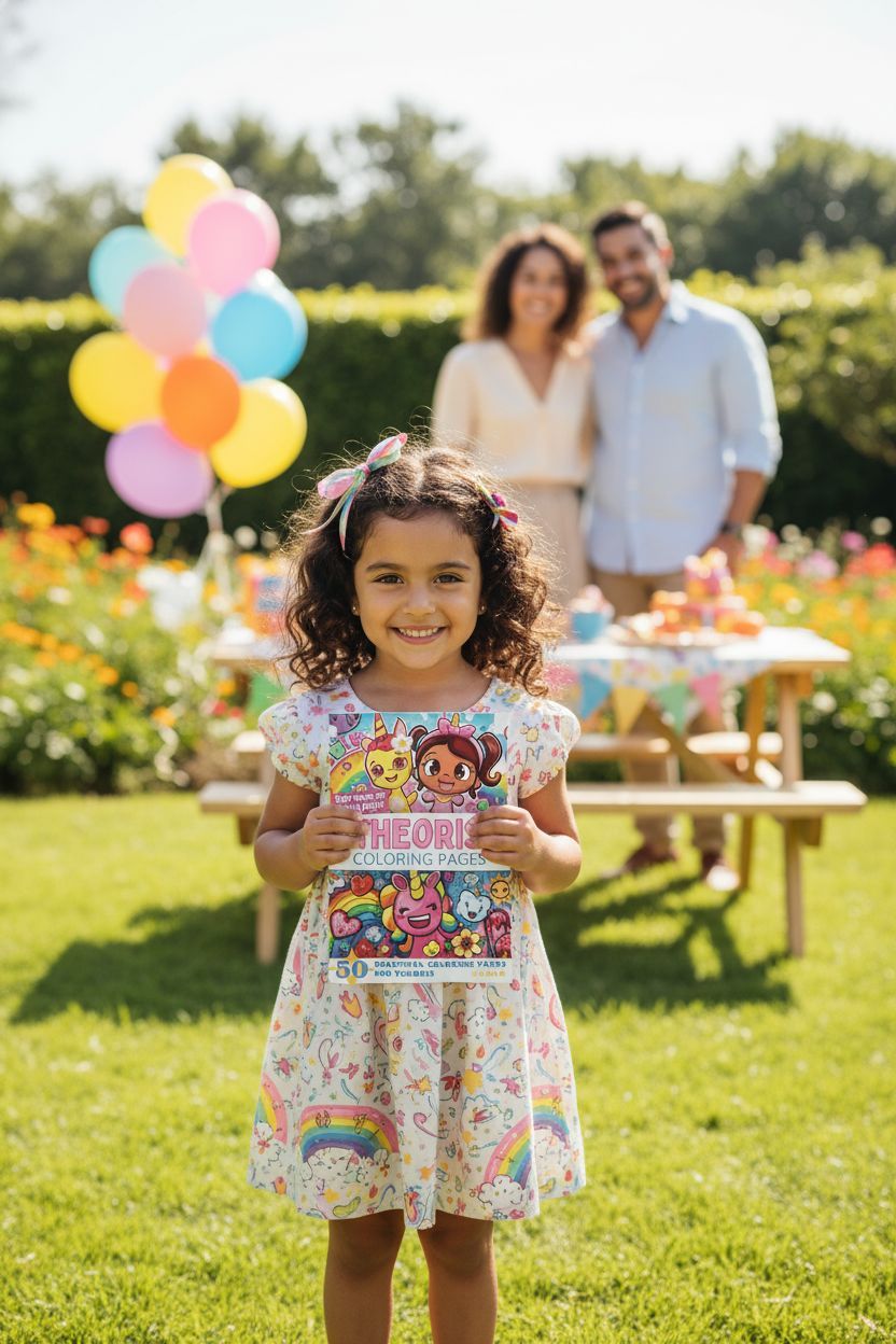 Theoris coloring book in use