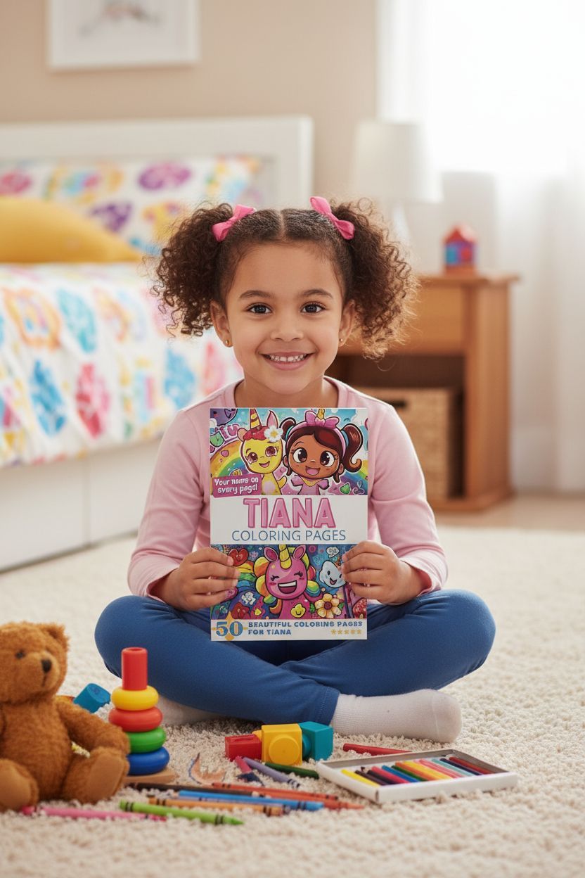 Tiana personal coloring pages