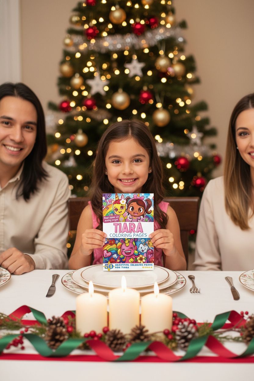 Tiara Christmas coloring pages gift