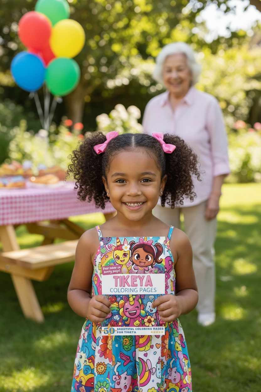Tikeya coloring book in use