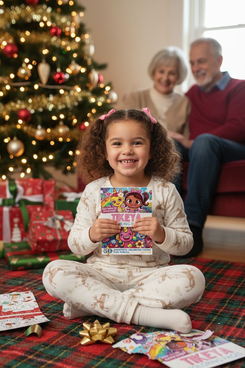 Tikeya Christmas coloring pages gift