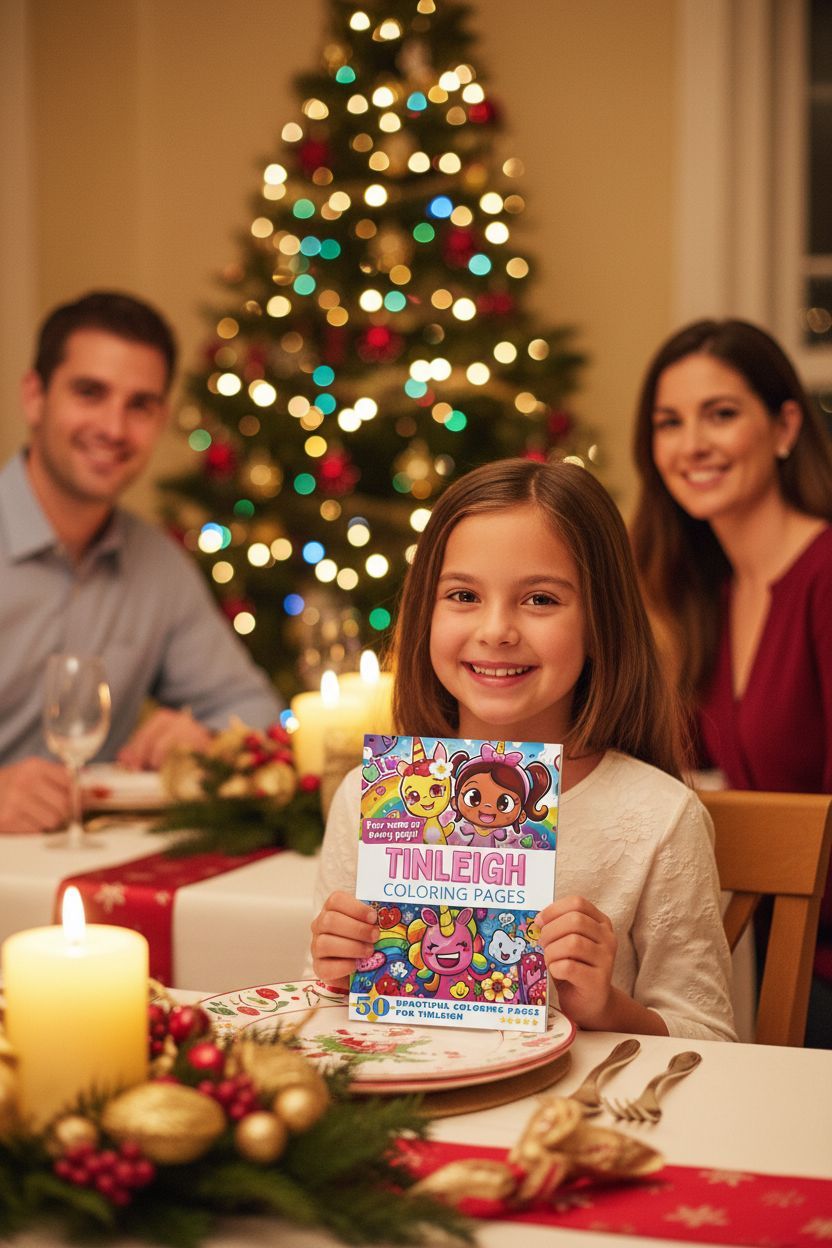 Tinleigh Christmas coloring pages gift
