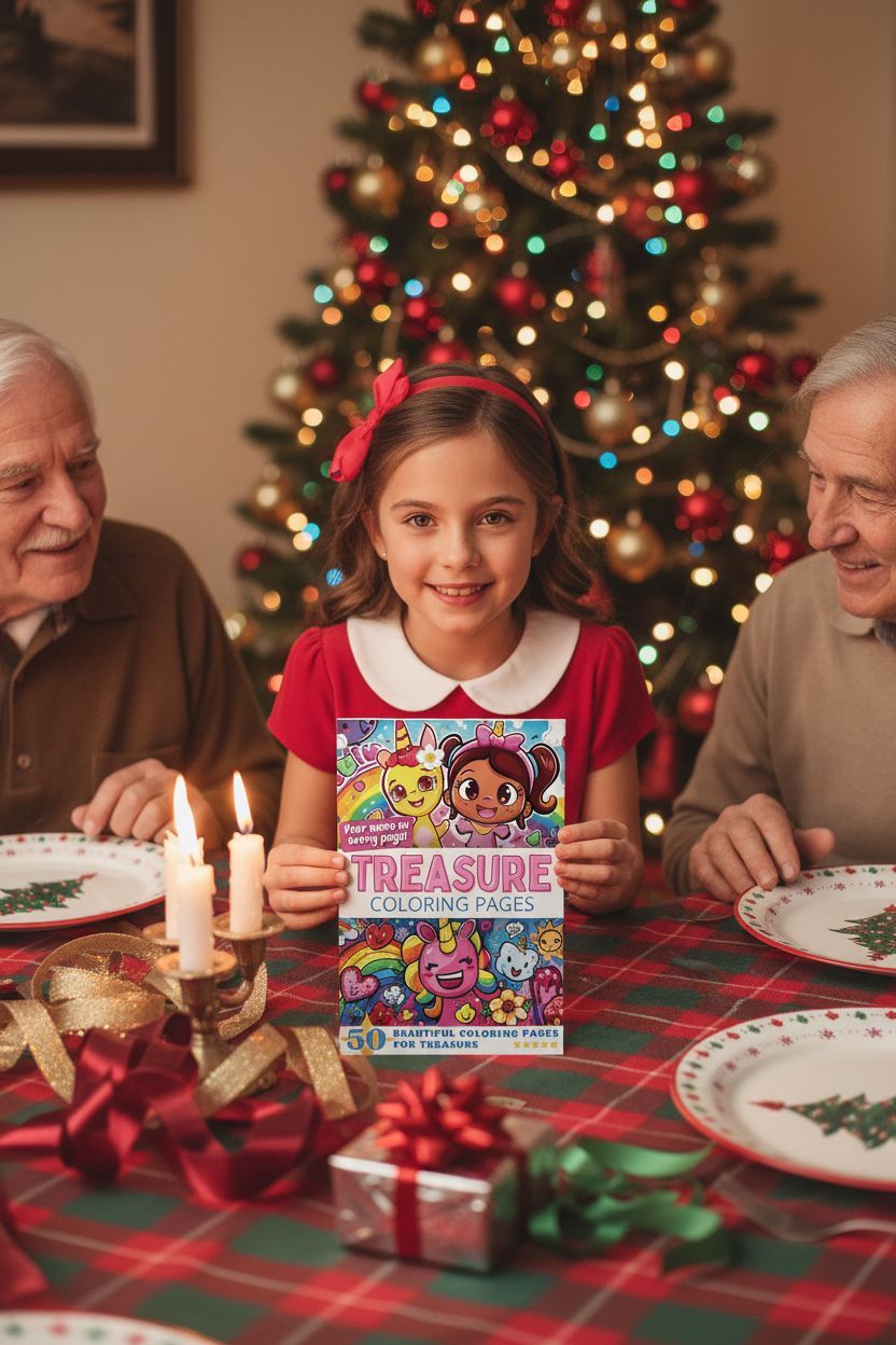 Treasure Christmas coloring pages gift