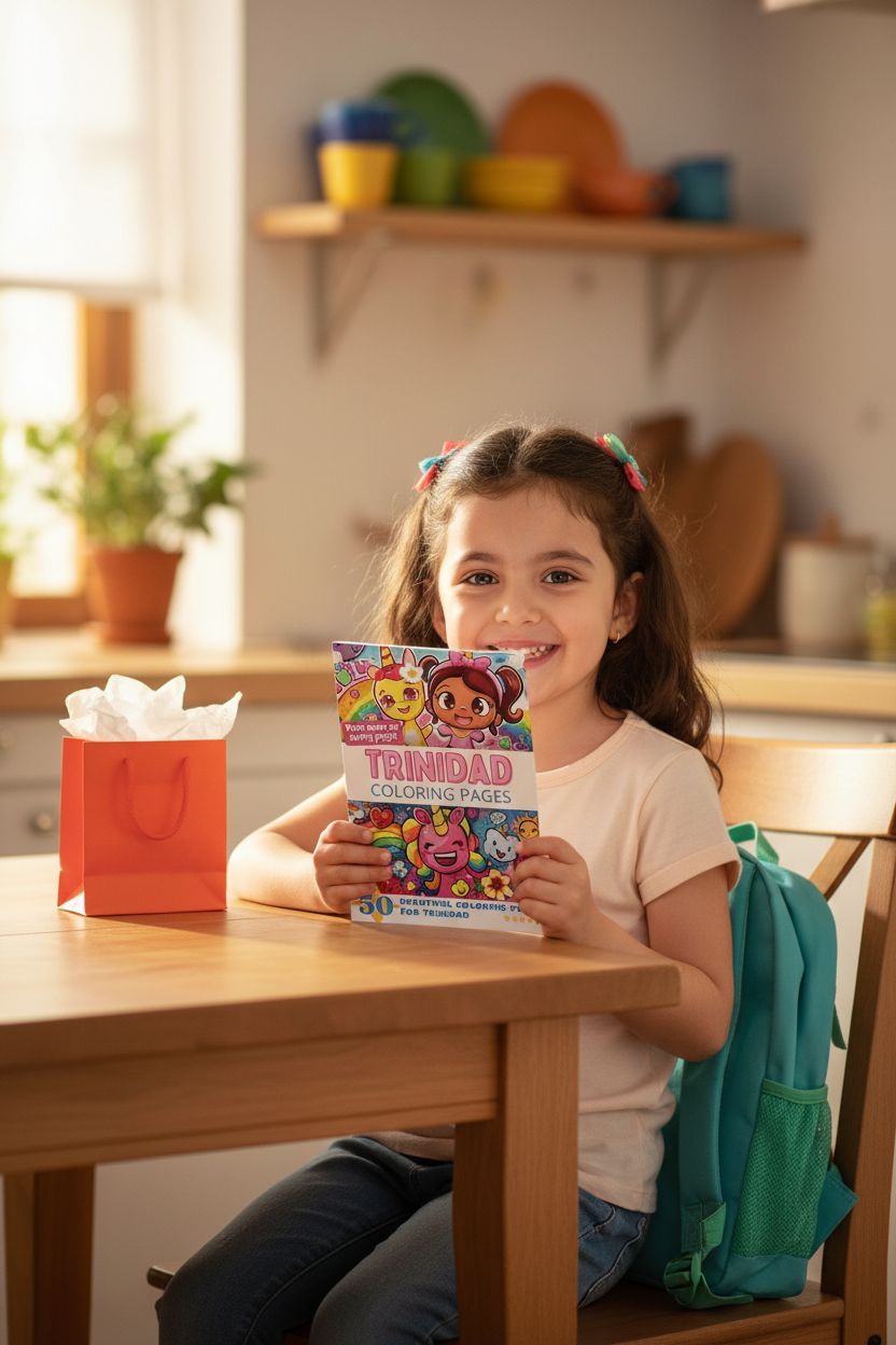 Trinidad coloring book in use