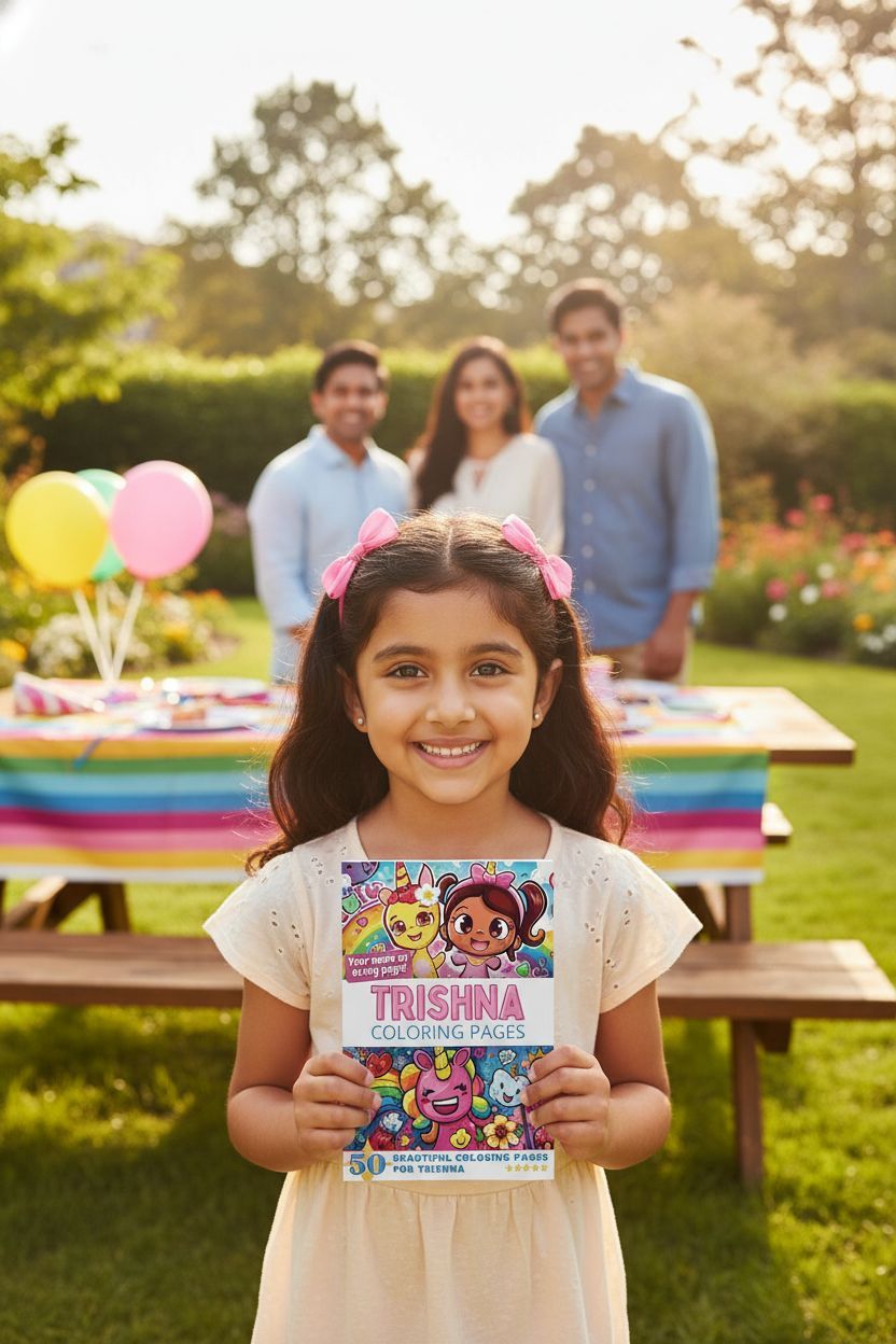 Trishna coloring book in use