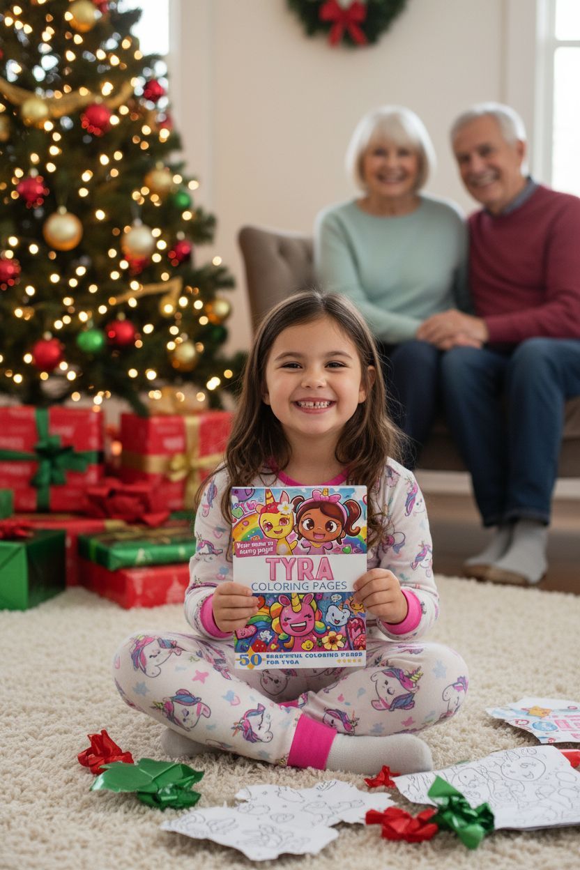Tyra Christmas coloring pages gift