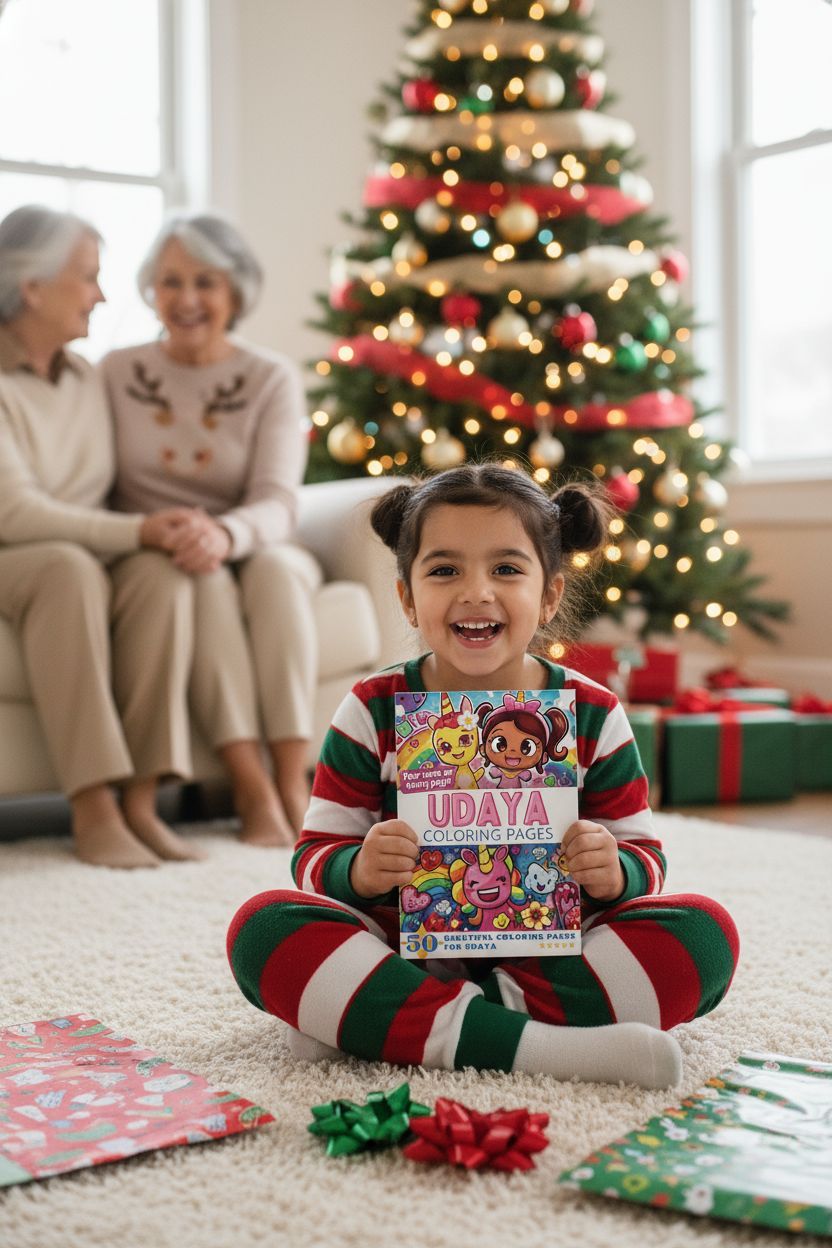Udaya Christmas coloring pages gift