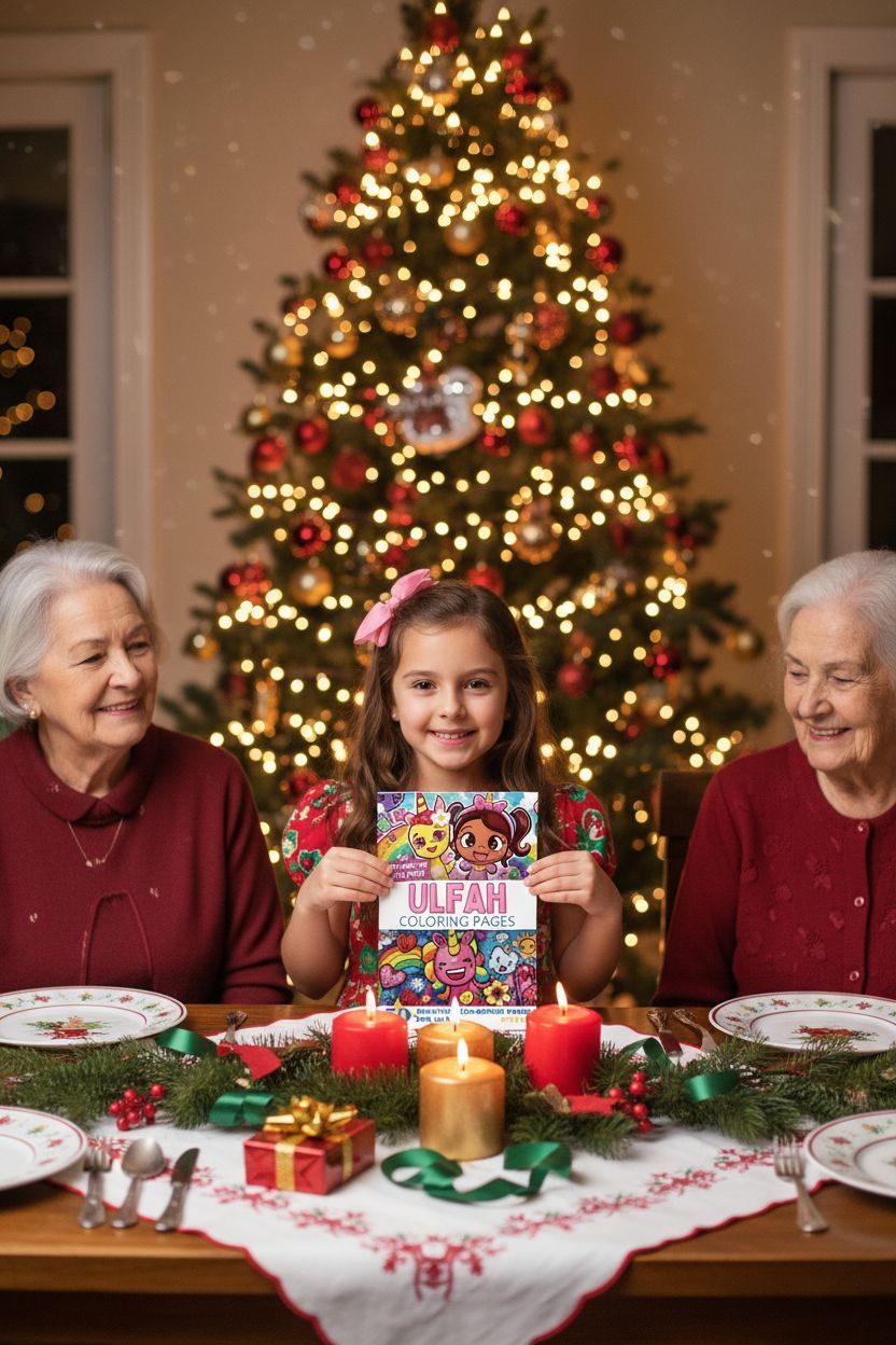 Ulfah Christmas coloring pages gift
