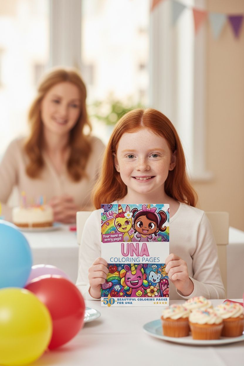 Una coloring book in use