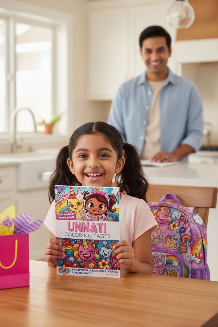 Unnati coloring book in use