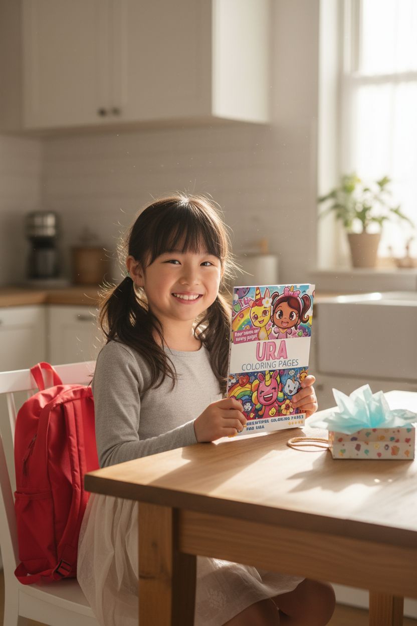 Ura coloring book in use