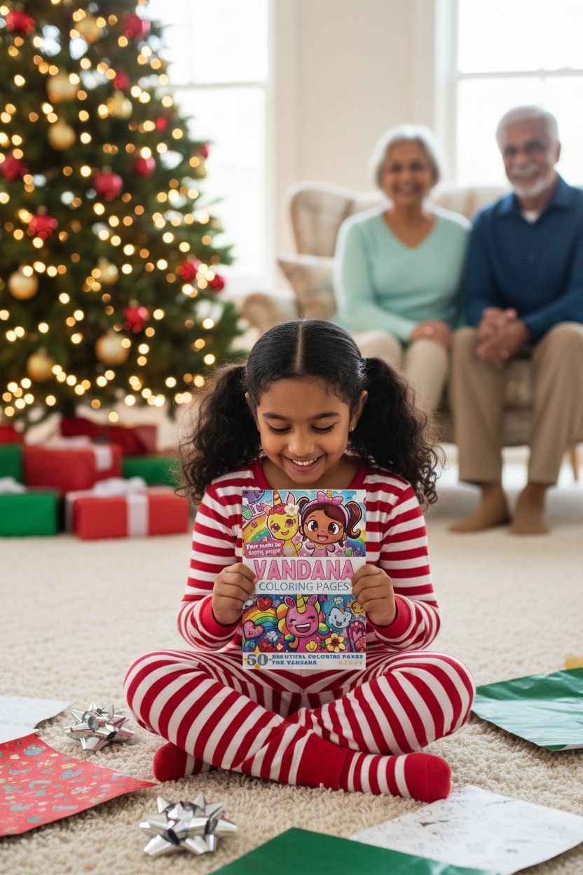 Vandana Christmas coloring pages gift