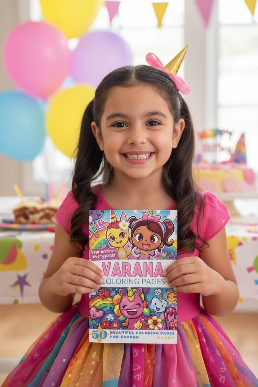Varana coloring book in use
