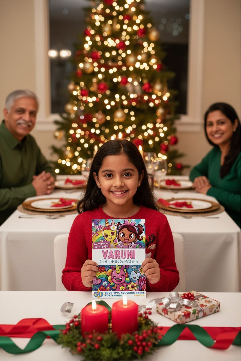 Varuni Christmas coloring pages gift