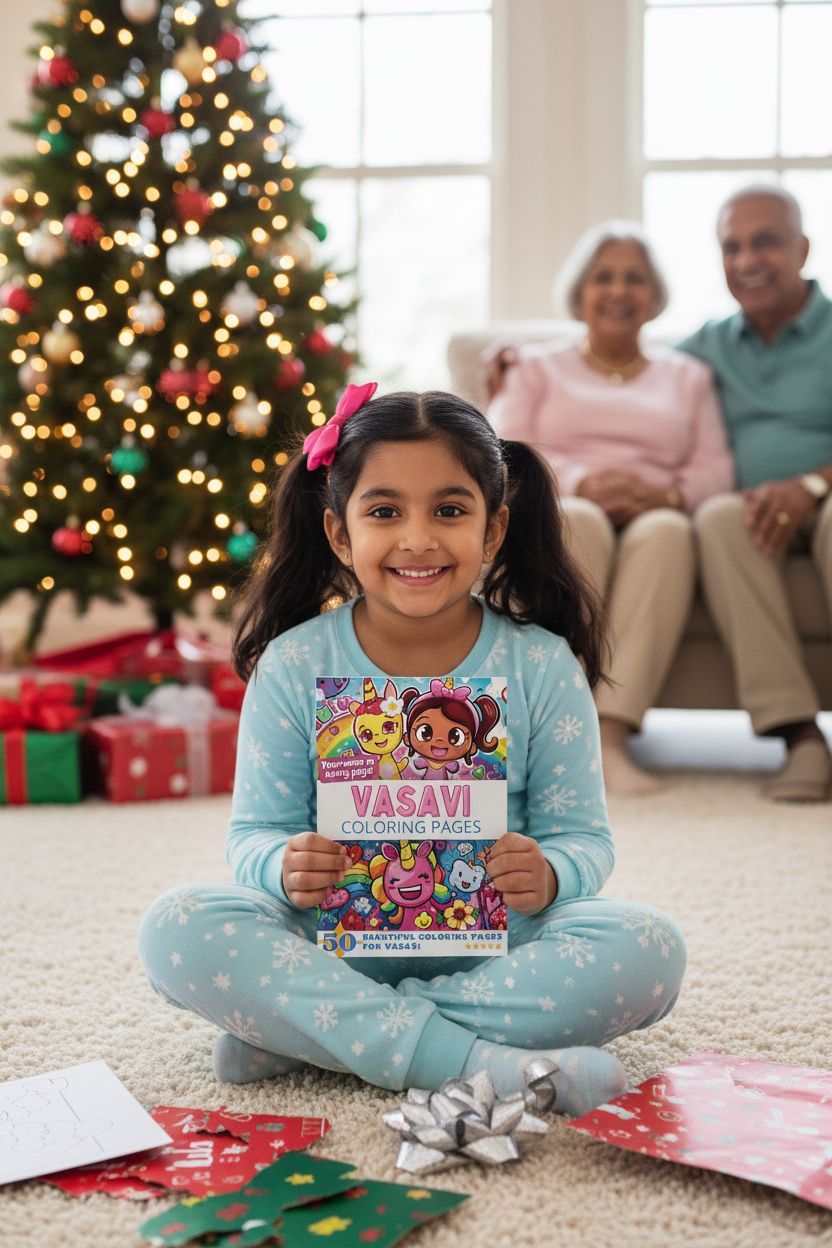 Vasavi Christmas coloring pages gift