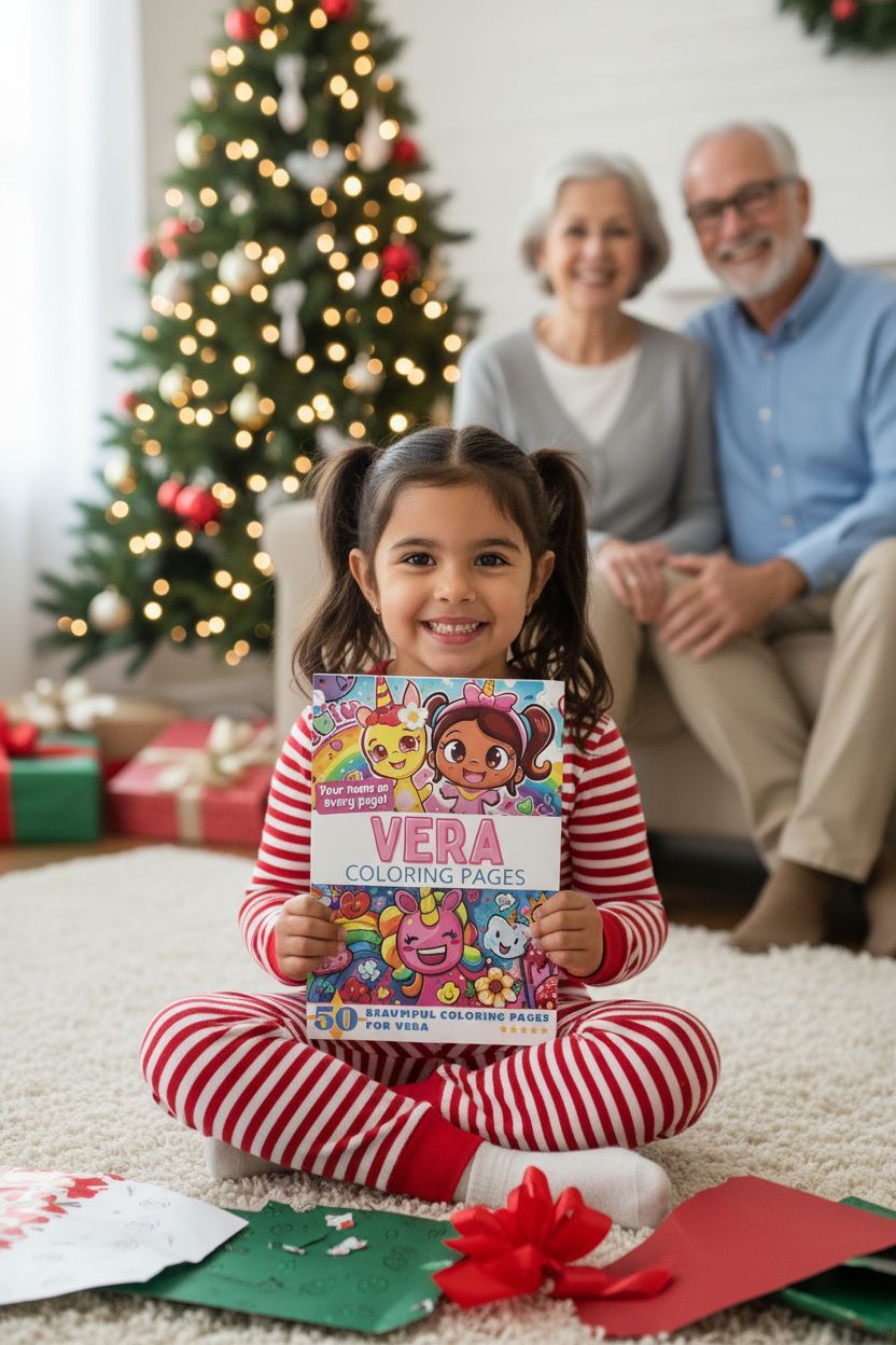 Vera Christmas coloring pages gift