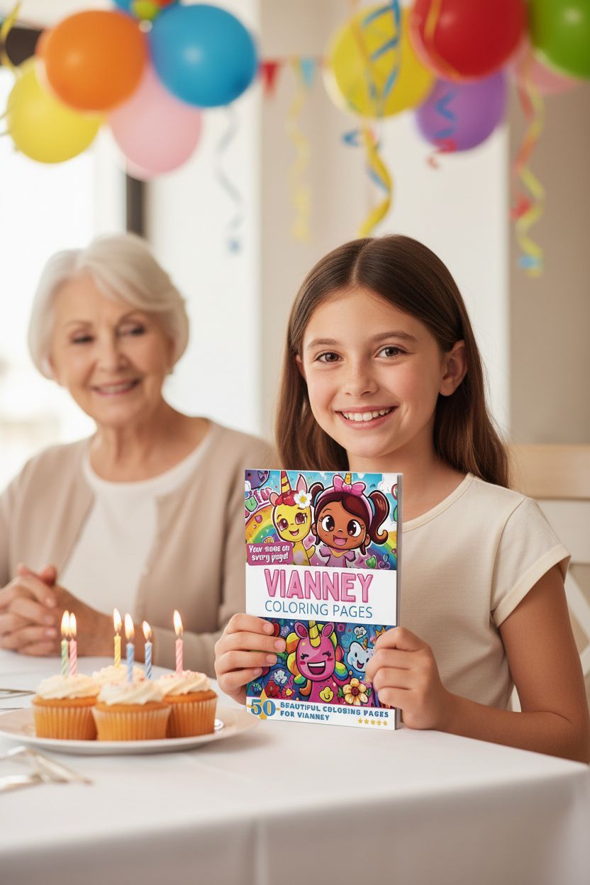 Vianney coloring book in use