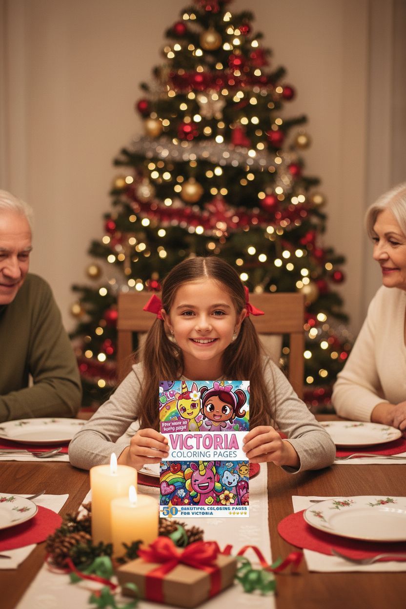 Victoria Christmas coloring pages gift