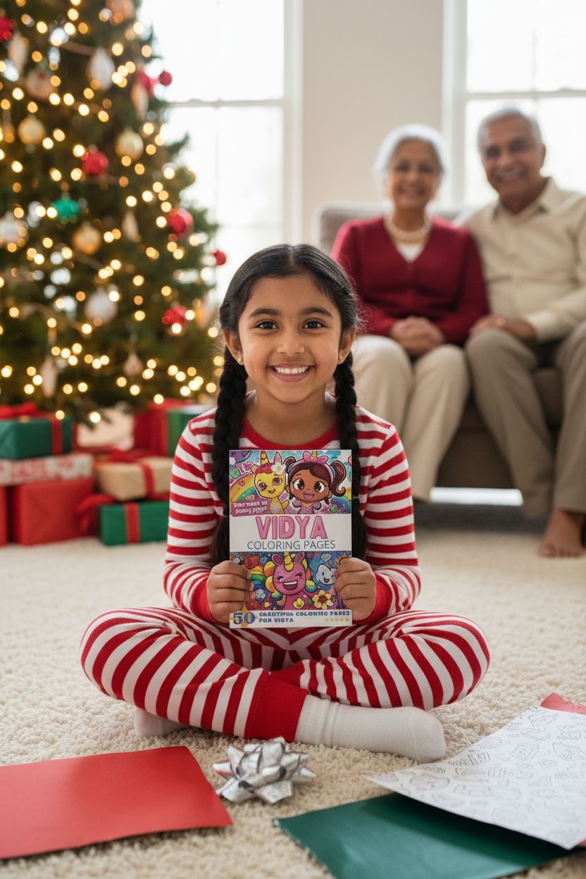 Vidya Christmas coloring pages gift