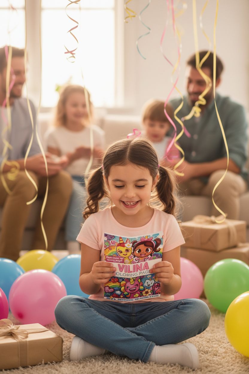 Vilina coloring book in use