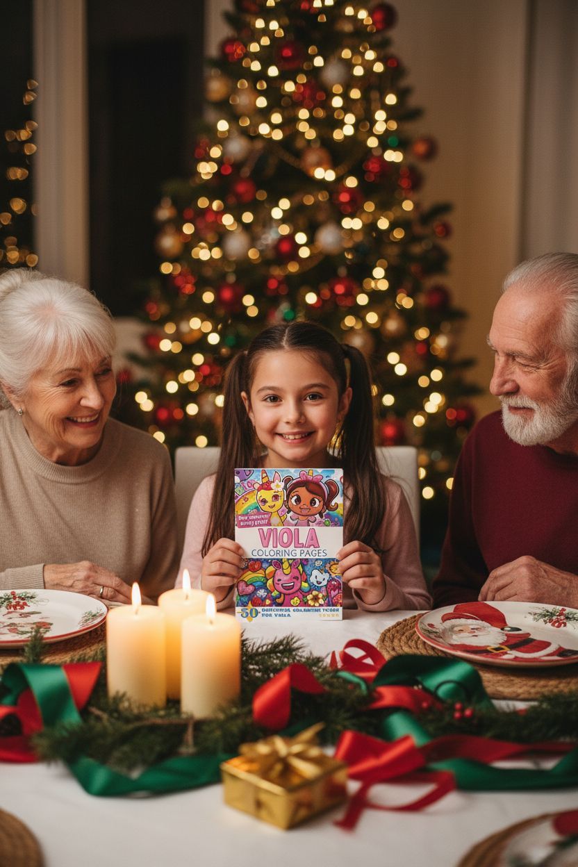 Viola Christmas coloring pages gift