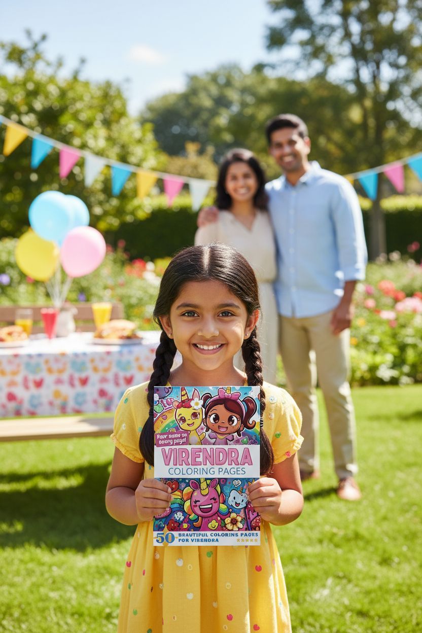 Virendra coloring book in use