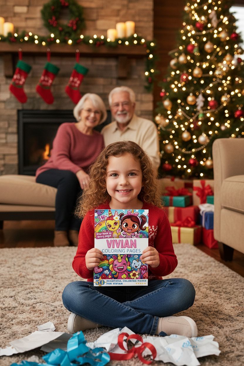 Vivian Christmas coloring pages gift