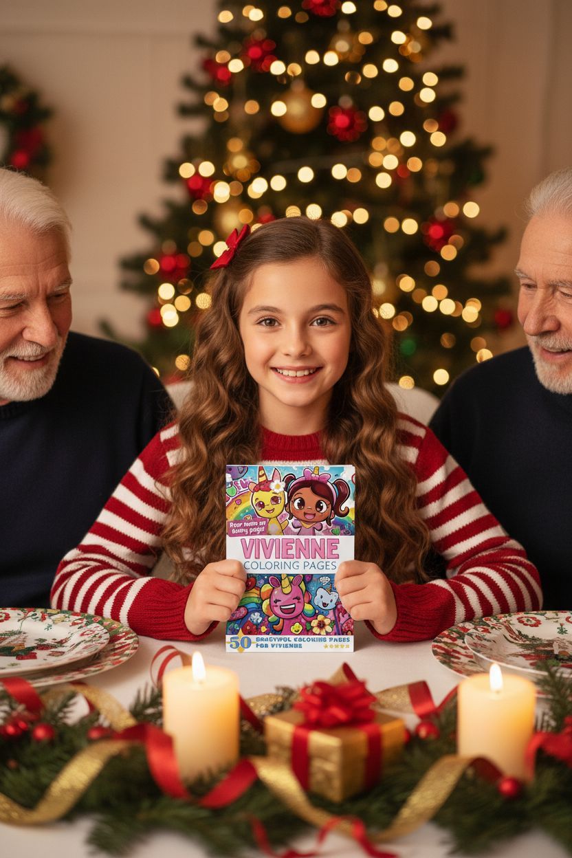 Vivienne Christmas coloring pages gift
