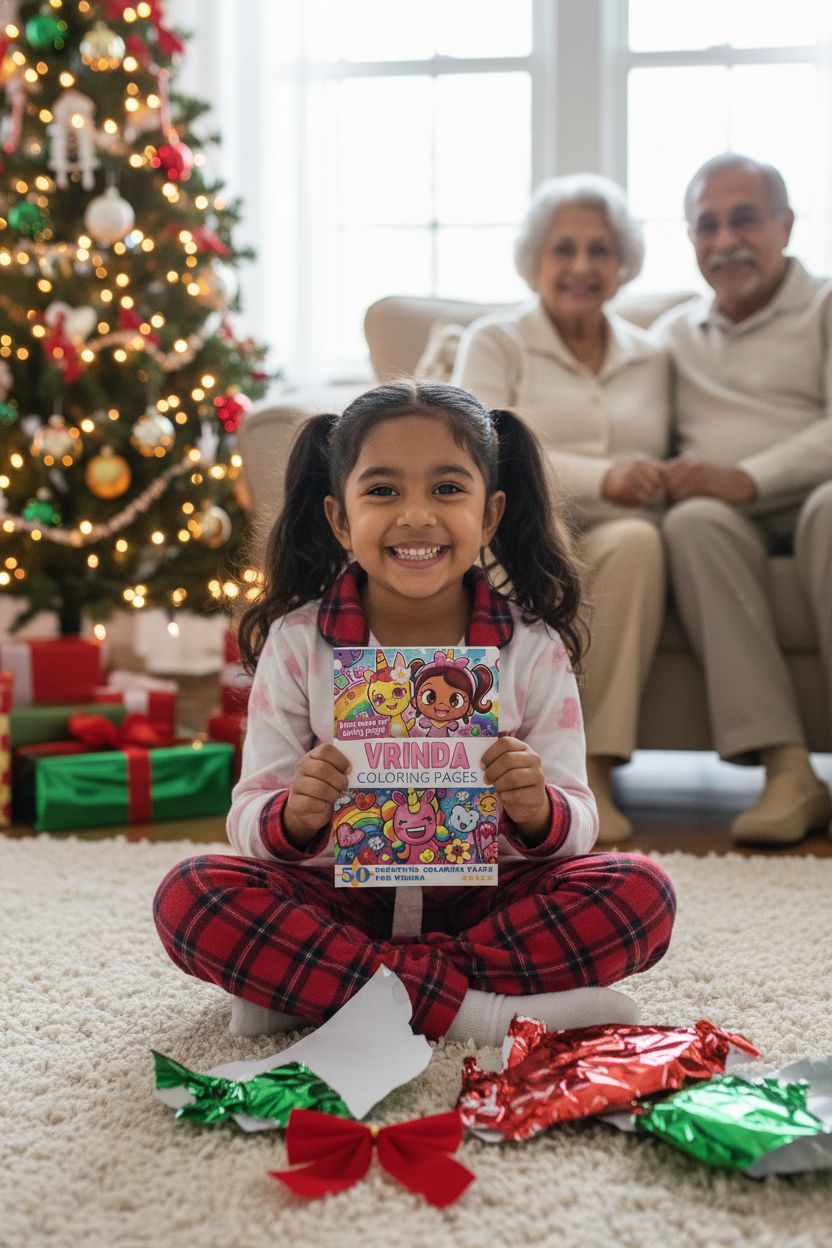 Vrinda Christmas coloring pages gift