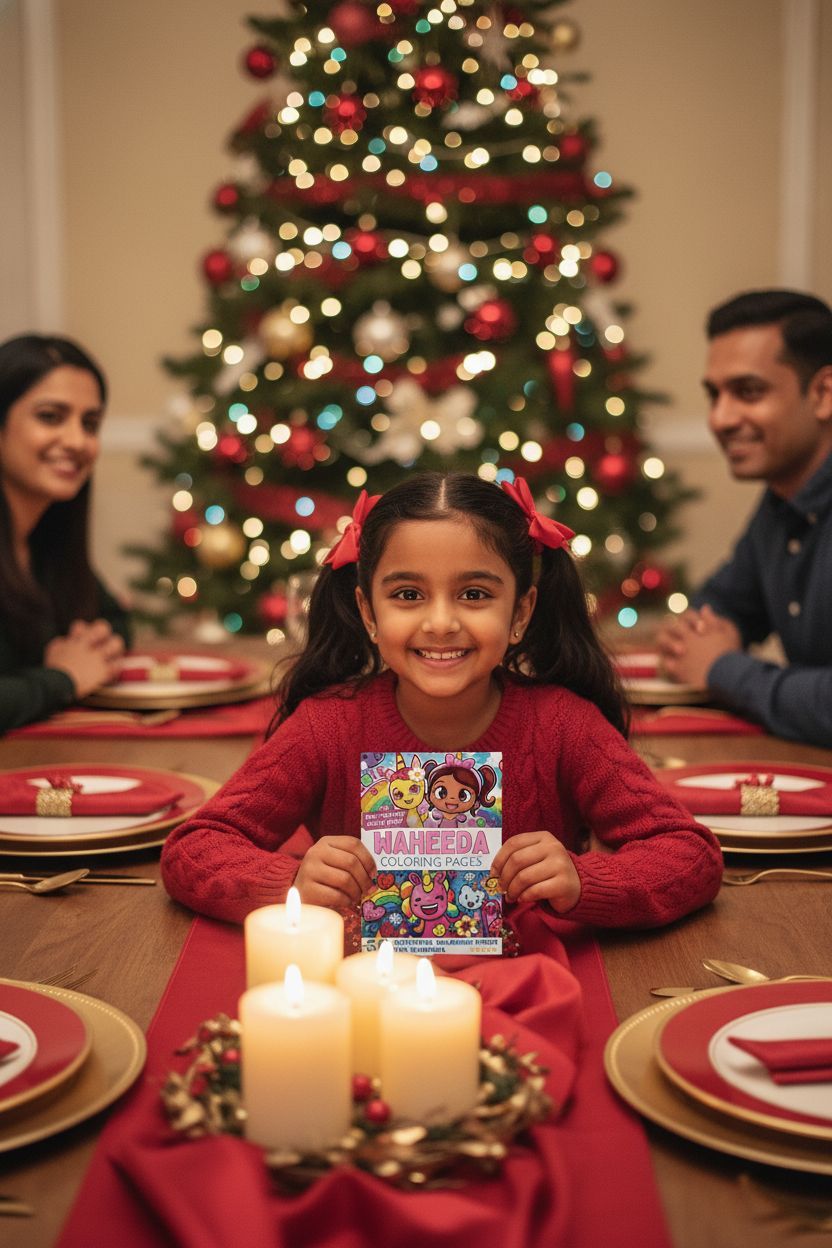 Waheeda Christmas coloring pages gift