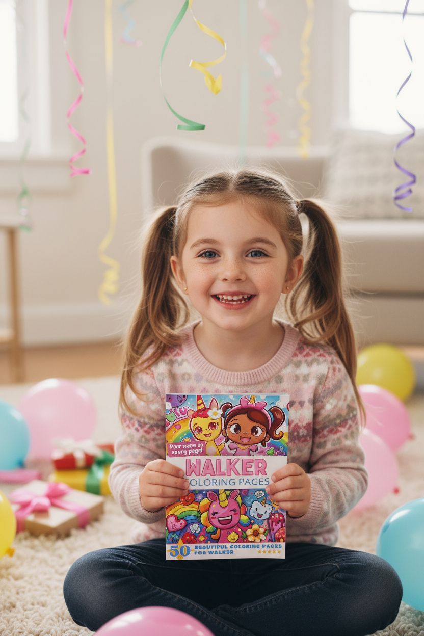 Walker coloring book in use