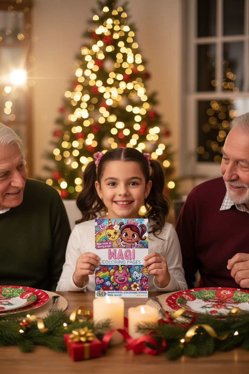 Waqi Christmas coloring pages gift