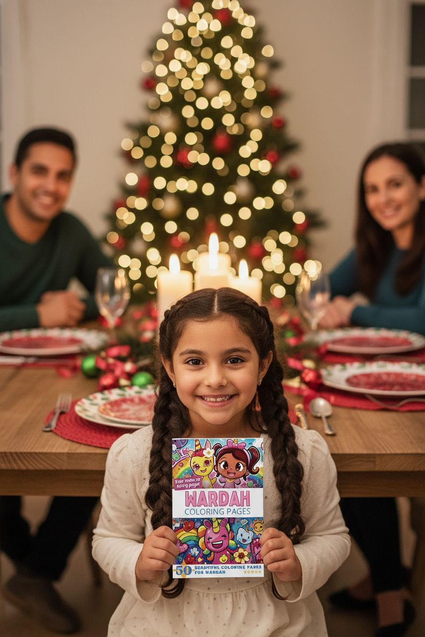 Wardah Christmas coloring pages gift