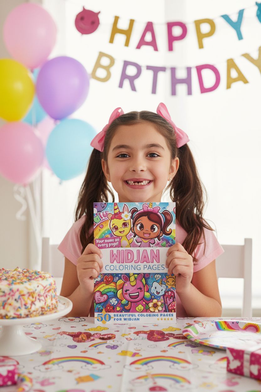 Widjan coloring book in use