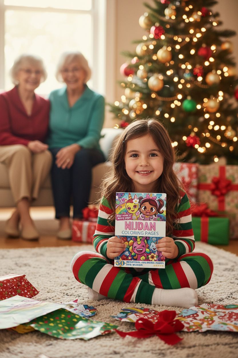 Wijdan Christmas coloring pages gift