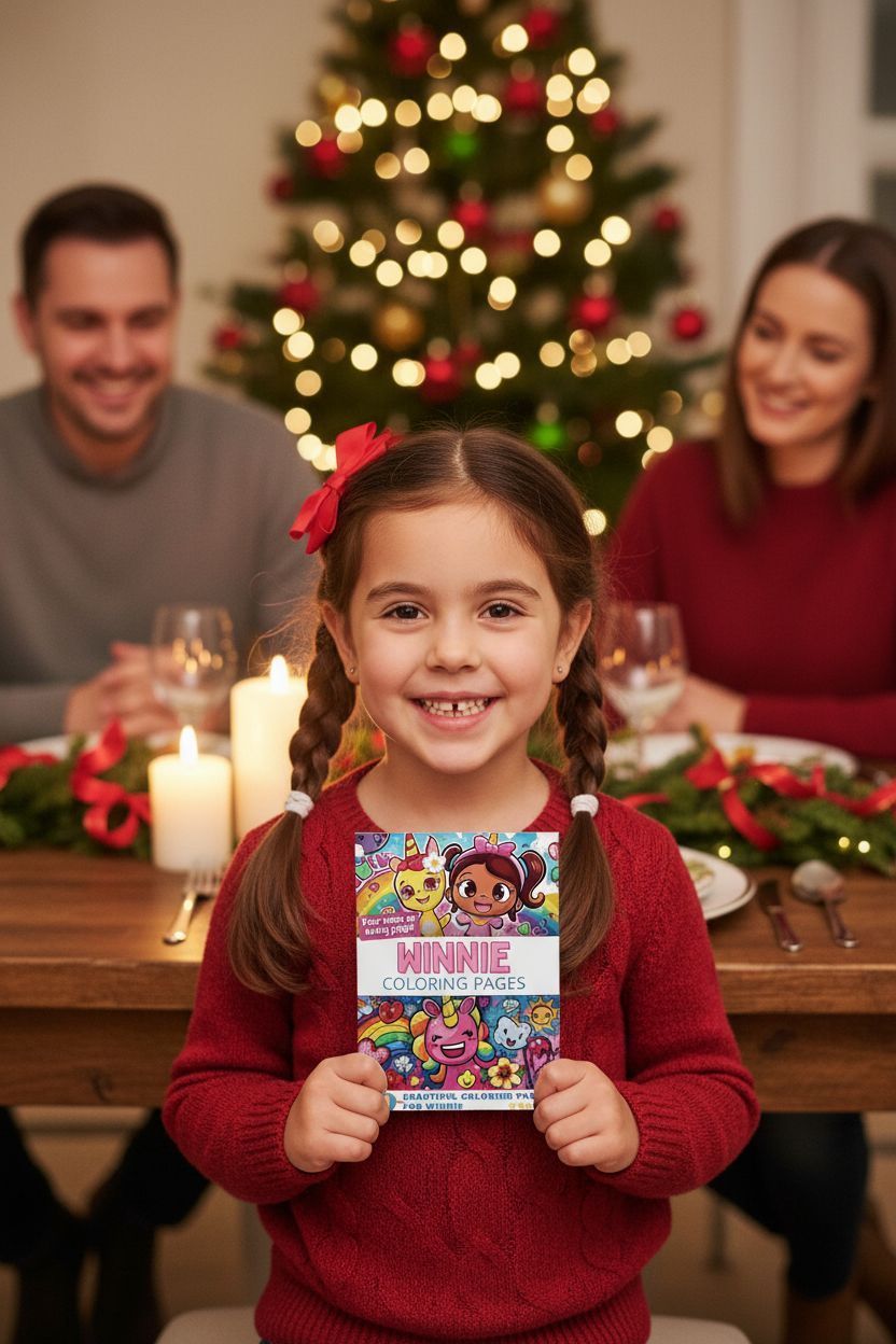 Winnie Christmas coloring pages gift