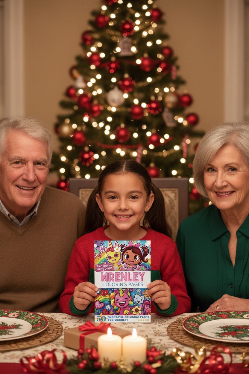 Wrenley Christmas coloring pages gift