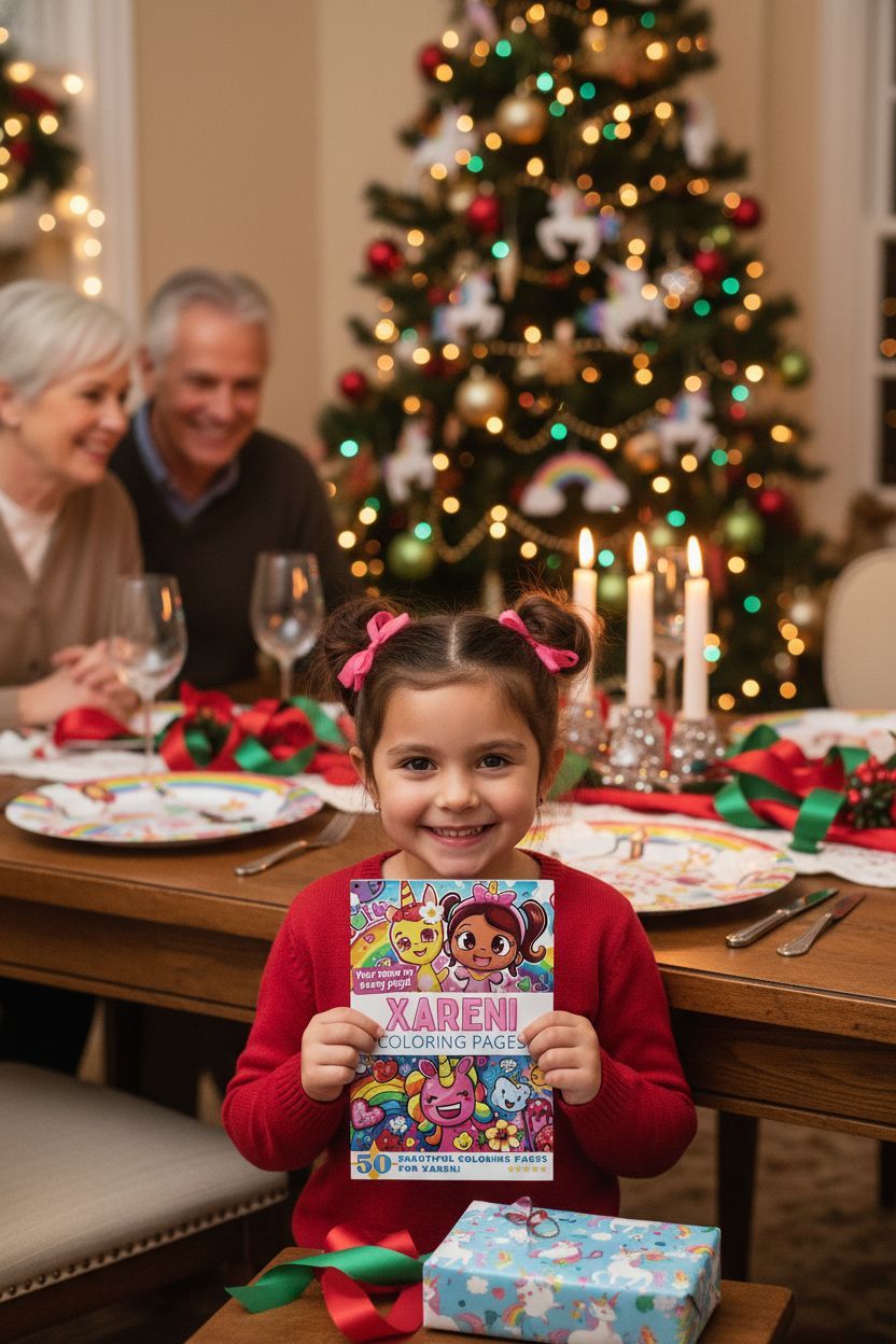 Xareni Christmas coloring pages gift