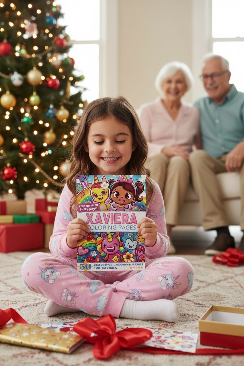 Xaviera Christmas coloring pages gift
