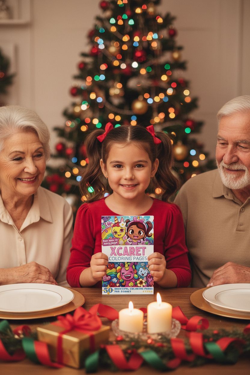 Xcaret Christmas coloring pages gift