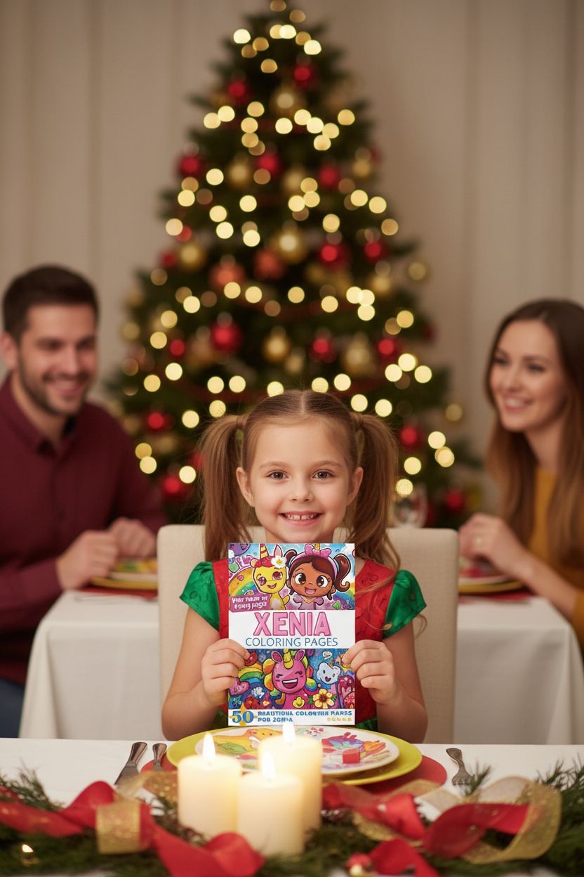 Xenia Christmas coloring pages gift